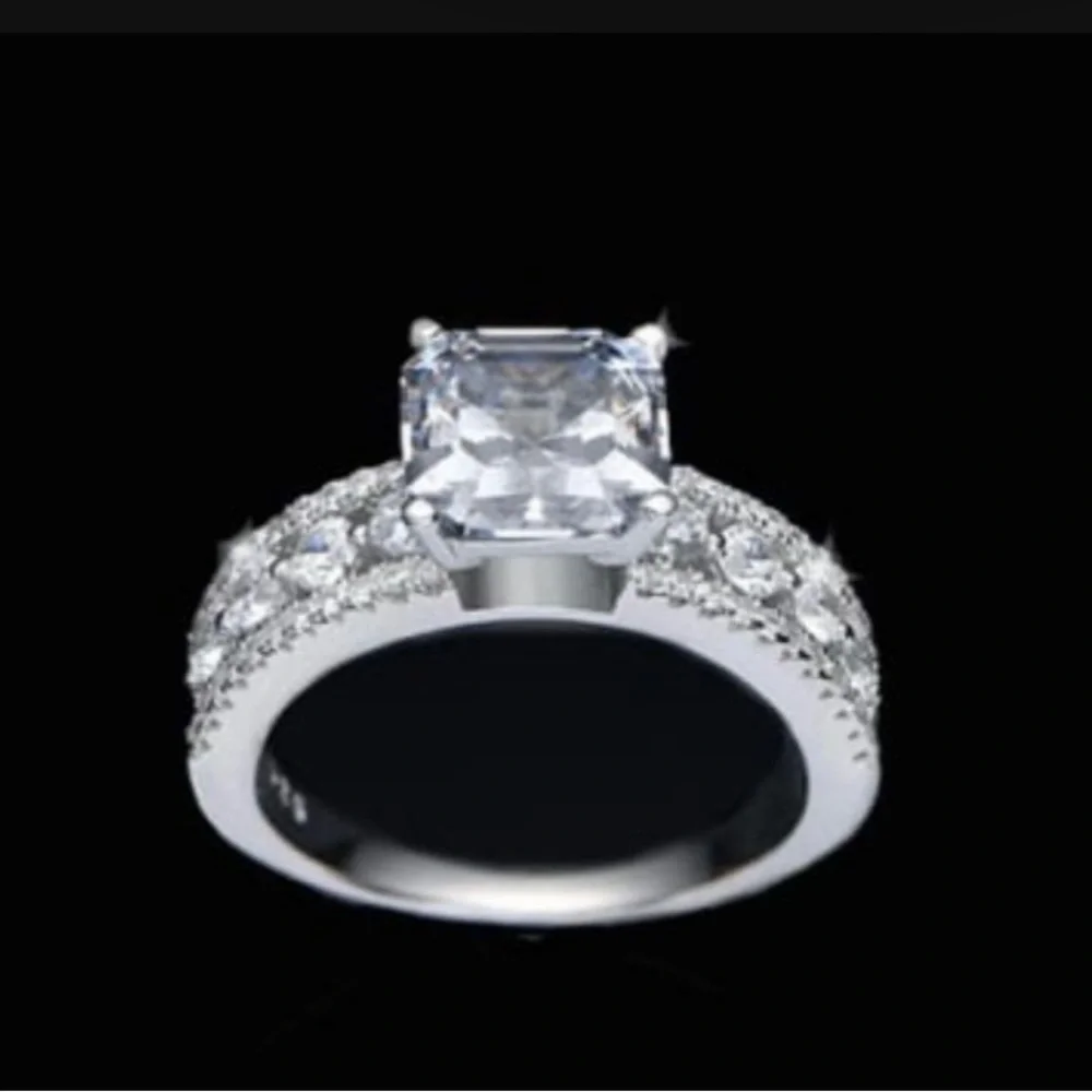 Solid 925 Sterling Silver Luxury Band Ring